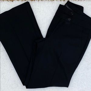 Theory Black wool relaxed fit wide leg tro…